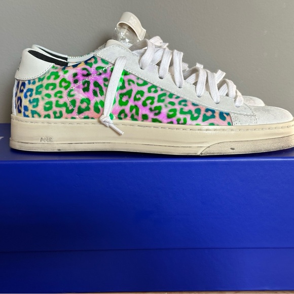 New in Box P448 Jack Hologram Animal Print Low Top Sneakers Shoes size 39 8.5 - Picture 12 of 12